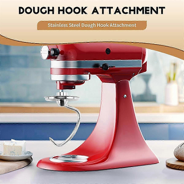 Stainless Steel Dough Hook for KitchenAid 4.5-5 Quart [DB]