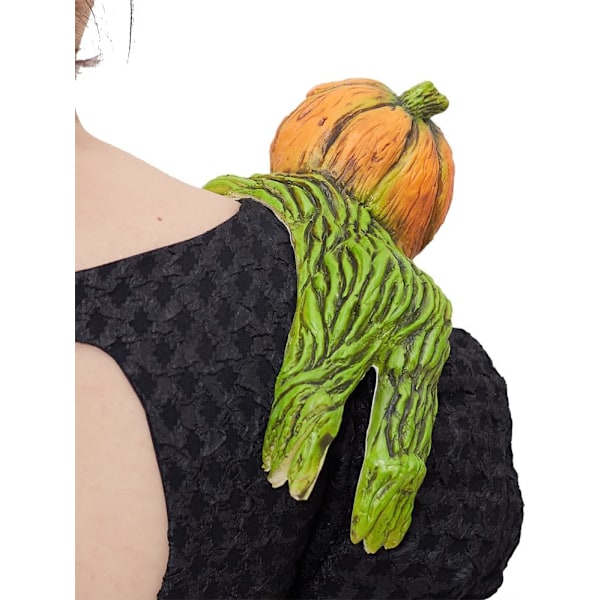 Halloween-festlig skulder-siddende dukke til cosplay-udklædning (græskar-skulder-siddende) Pumpkin Shoulder Sitter