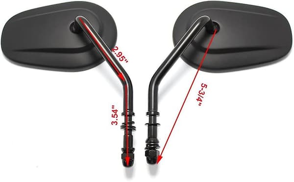8mm Sorte Motorcykelspejle Styrvinge Til Dyna Super Glide Street Glide Road Glide Softail A129