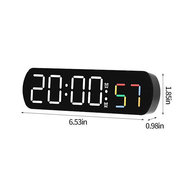 Multifunksjonell Klokke Stue Veggklokke Hjem Sengbord Dekorasjon Digital Elektronisk Klokke Stille Klokke Temperatur Og Fuktighet Fargeskjerm Klokke
