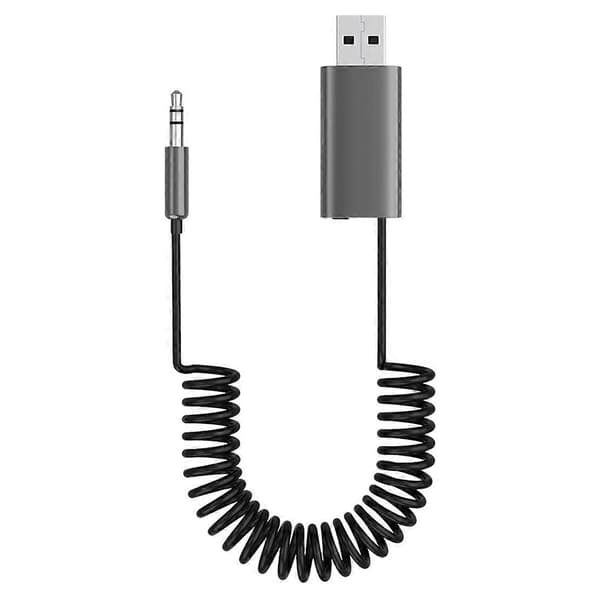 M01 Bluetooth Audio Receiver Bluetooth 3.5 Audio Receiver 5.1 HD Call AUX Adapter Støtte TF-kort Silver