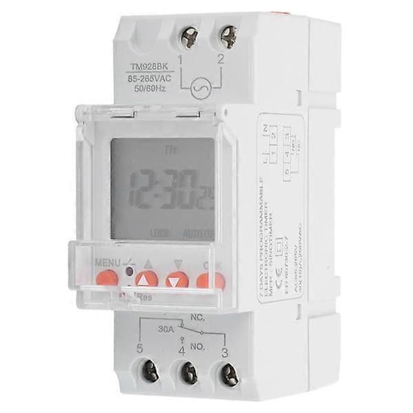Tidsbryter 24 Timer Digital Analog Programmerbar LCD Bakgrunnsbelysning Din Skinne.