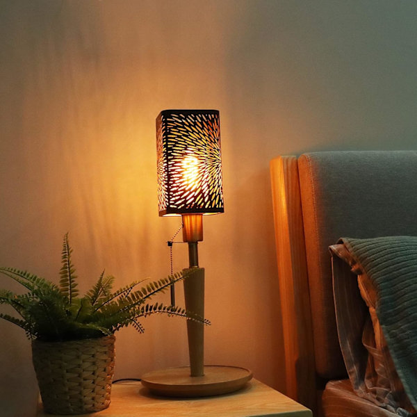 Lampshade, Metal Etched Perforated Removable Square Round Pattern E27 E26 Decorative Bedside Lamp Dish Lamp Floor Lamp