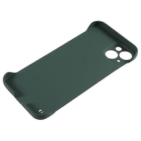 Kompatibel med iPhone 15 Plus etui rammeløst hud-touch hårdt PC telefoncover Green