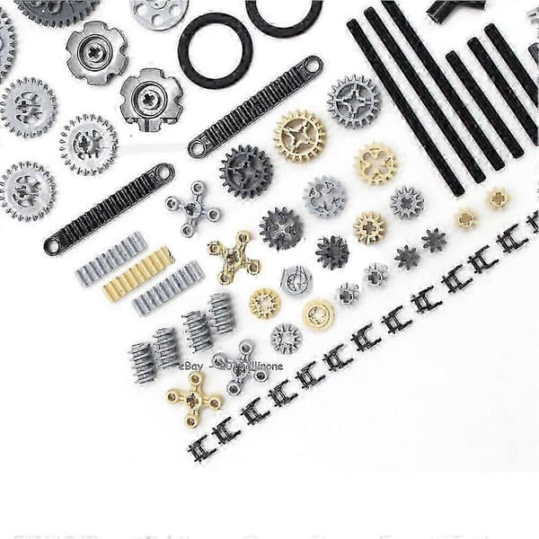 116 Pieces Technic Gear Set with Axle Pin for Lego-compatible Builds [D]