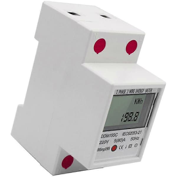 Elektricitetsenergimåler, strømforbrugsmonitor, 5-80A 220V 50Hz