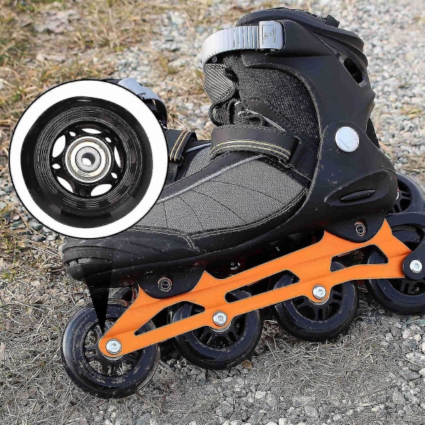 8-pack inlineshjul, rullskridskohjul inomhus/utomhus, ersättningshjul med lager 64 mm