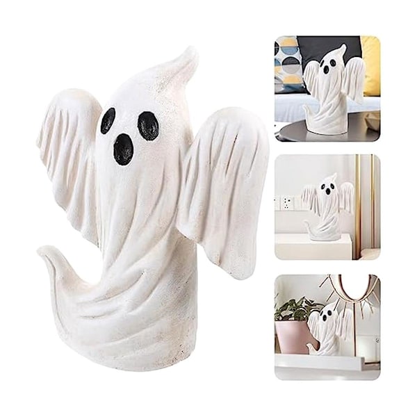 Halloween Spøgelse Græskar Figurer Rustik Harpiks Spøgelse Halloween Statue Græskar Figurer Nyhed Hal