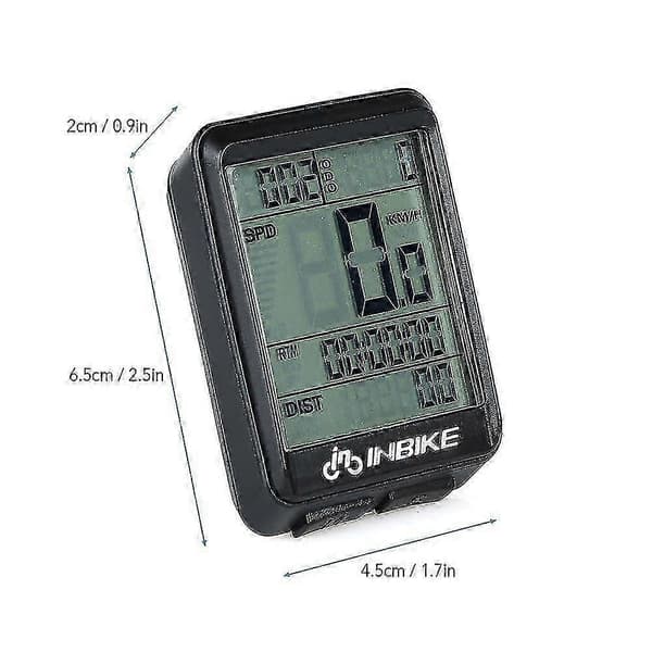 Vanntett trådløs sykkelcomputer - LCD-speedometer for sykling med regntett design og multifunksjon