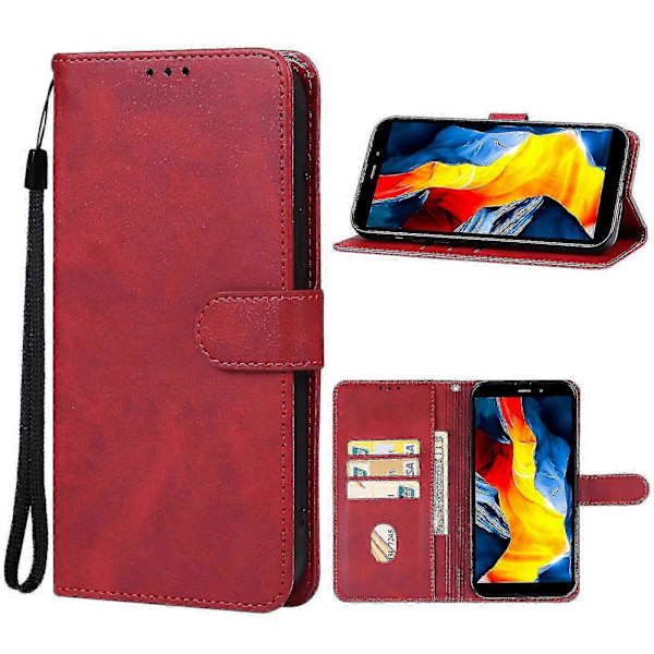 Läderfodral för Oukitel Wp32 Red