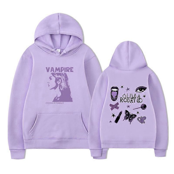 Guts Olivia Rodrigo Huvtröja med Huva Höst & Vinter Olivia Rodrigo SNNGV Light purple and black XL