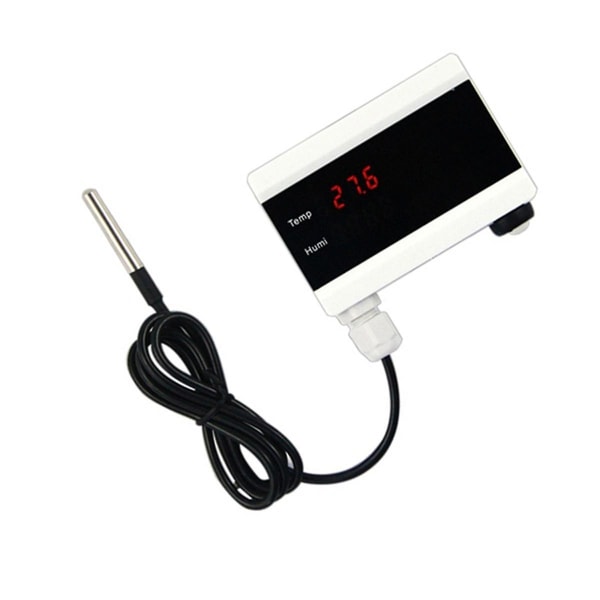 WiFi-temperatursensor Tuya termometerdetektor digital display hemapp smart life app-varning frysvattenlarm EU-kontakt As Shown