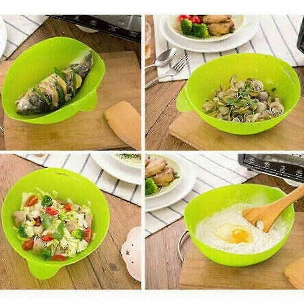 Silikonebageform 2-pak, skridsikkert mikrobølgesikkert foldbart design til brød og fiskedampning
