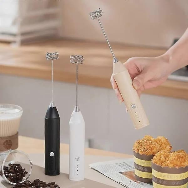 Oppladbar melkeskummer for hjemmet, kaffevisp, multifunksjonell, effektiv og praktisk, for hjemmekaffebar b