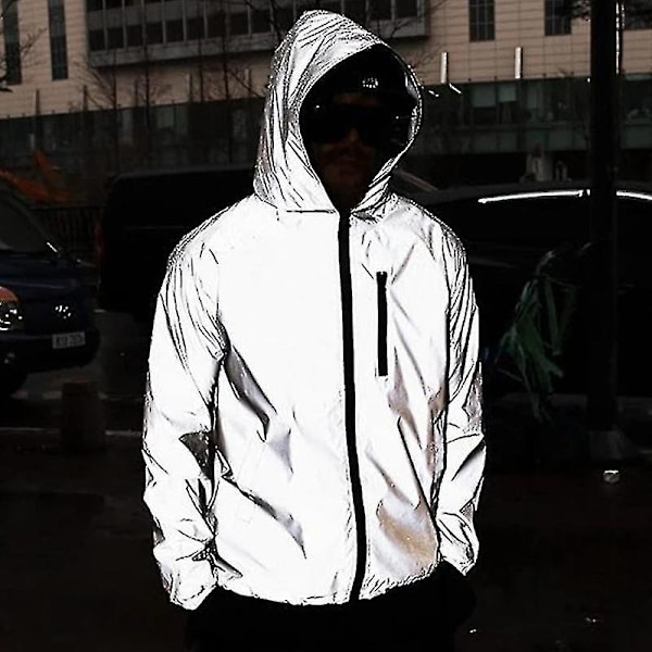 Vattentät Varm Reflekterande Jacka Hög Synlighet Säkerhetsjacka Lätt Ha XXXXL