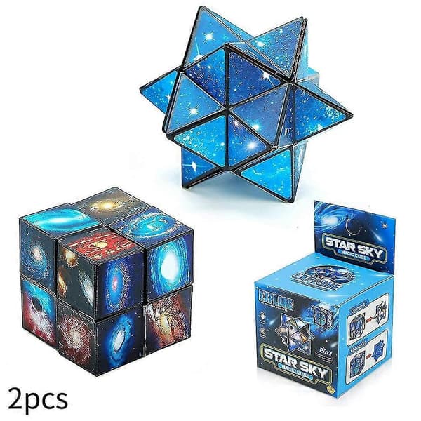 Star Sky Magic Cube Set, Pedagogisk 3D-puslespill Infinity Magic Galaxy Cube Fidget Leker Barnegave