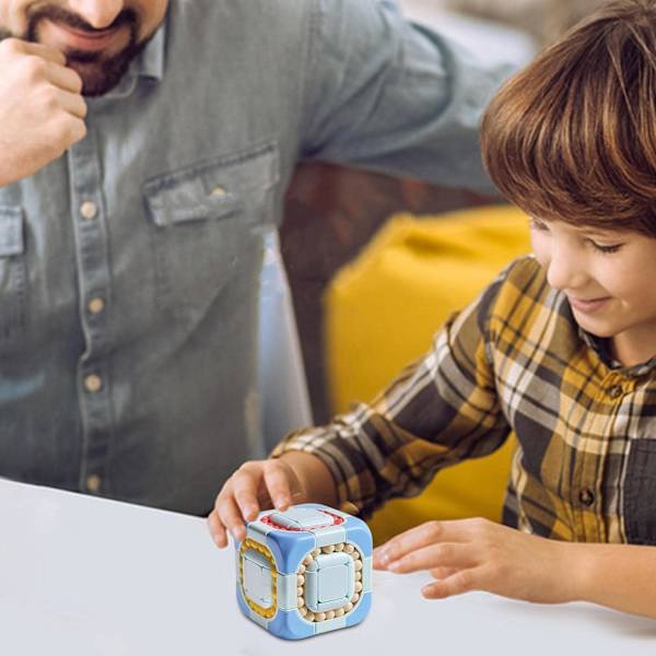 Pyörivä Magic Bean Cube, Pyörivät tölkit Puzzle Bean Cube toy, paranna tarkennusta ja kehitä kuutiopapuja lapsille