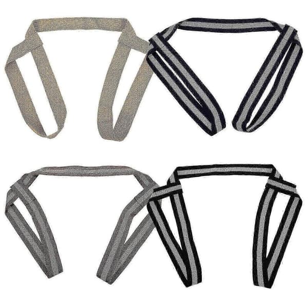 Yogaremmar Polyester Bomull Stretching Träning Blå och Vit 59.11.50.1in 4st