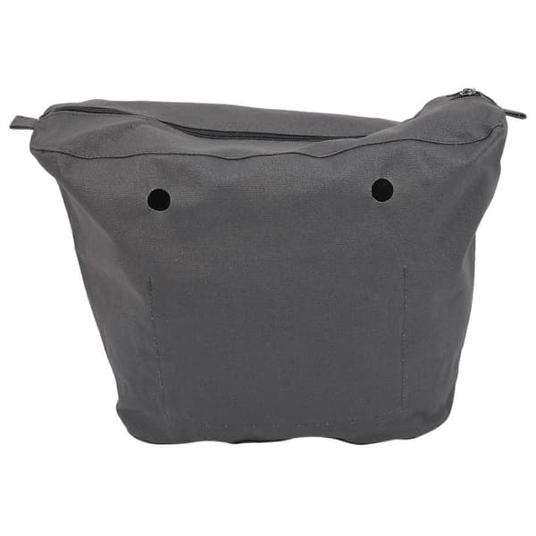Vanntett solid lerretinnsats Innerfôr Innsats Glidelåslomme for Obag O Bag Håndveske Veske Mørkegrå Dark gray 39*12*31Cm