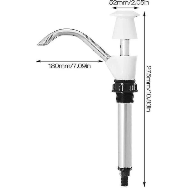 Håndvandspumpe, vask Vand Håndpumpe Tap Dobbeltvirkende campingvogn Udskiftning af autocamperpumpeværktøj til hjemmekontor Rejser Camping 1 stk.)
