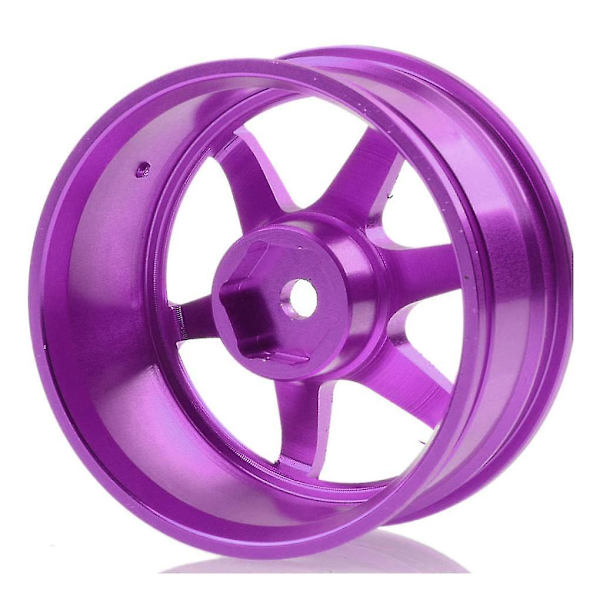 4p aluminiumslegering 6 eger hjulfælg til Rc 1/10 On-road 1052 Drift Sakura Te37+, lilla
