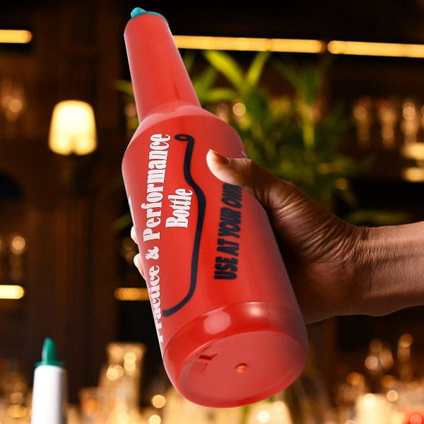 Flair Bartender Bartending Practice Bar Pub Flaske Wine Shaker - Rød