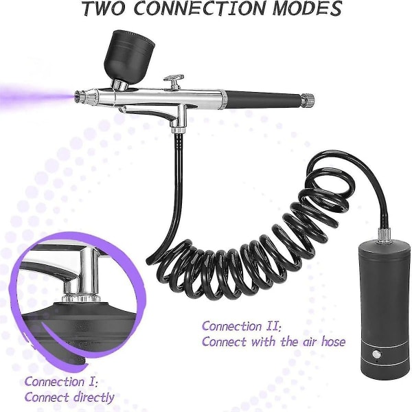 Airbrush Kit johdoton ladattava kompressori Airbrush Set, hoitaa automaattisesti mallin maalauksen, N