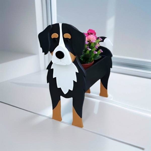 Hundeplanter, dyreformet blomsterpotte, førsteklasses sukkulente hagepotter, søt hundedesign, oppbevaringsbeholder for innendørs planter (bern Boyero)