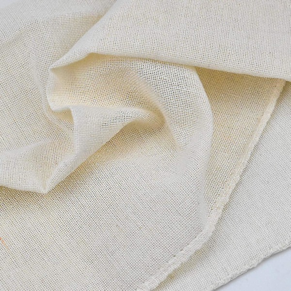 3 stk Muslin-kluter, Ubleket Osteduk, Gjenbrukbar Osteduk, Myk Firkantduk for Mat Yoghurt Juice Vinfiltrering Drenering Baking (5