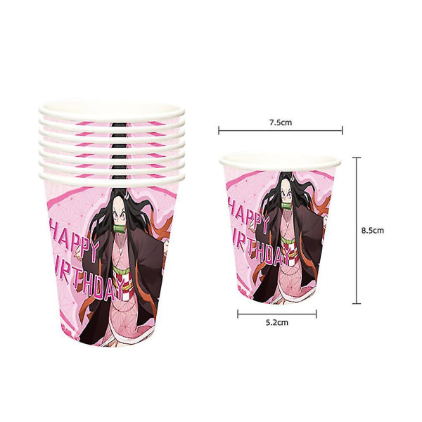 Demon Slayer Birthday Party Supply Tecknad Kamado Nezuko Printed Party Dekor A