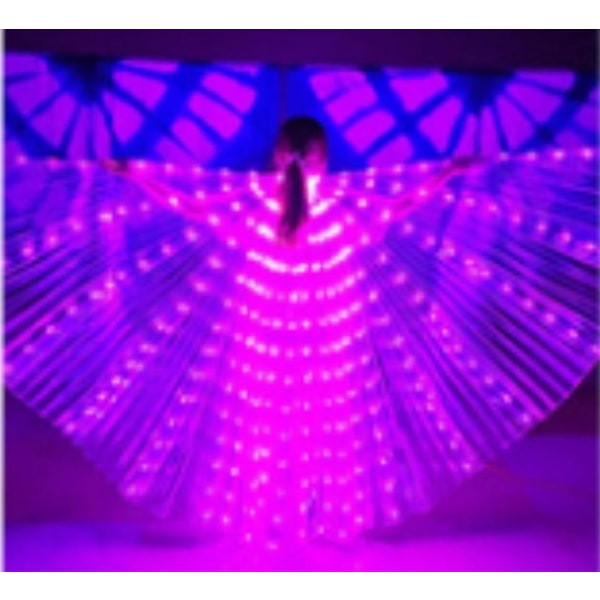 Magdansscener Performance Womens Butterfly Isis Wing Prop With Sticks Led
