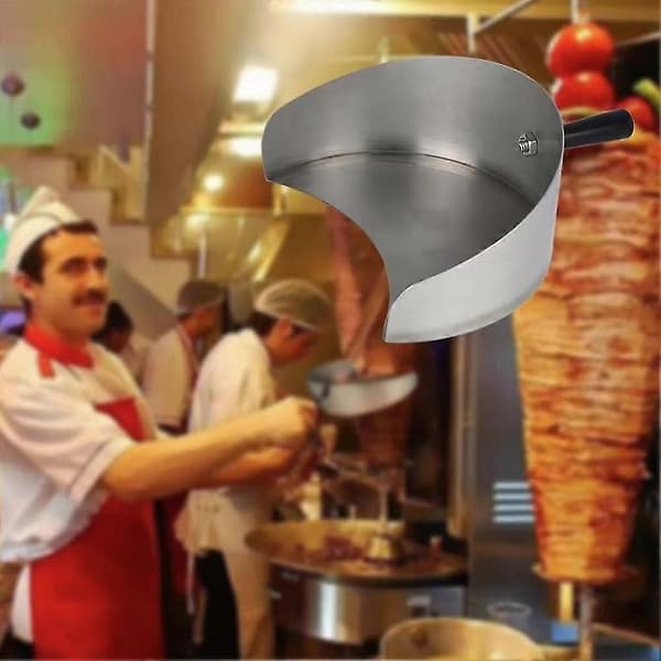 Spatel i rustfritt stål med kjøttfangerbrett
