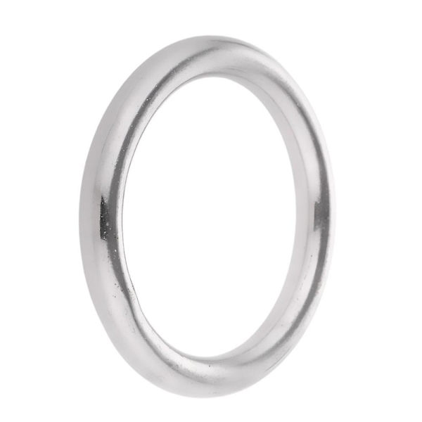 Marinebåd 304 rustfrit stål poleret glat svejset ring 8 x 70 mm