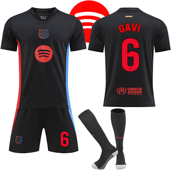 Barcelona Bortatröja Fotboll Barn/Vuxen 2024-2025 Ny No.6 GAVI L