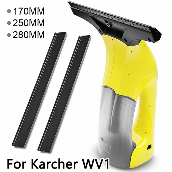 2kpl 250/170/280mm ikkunanpesulasta Vaihda terä Karcher Wv1 Wv2 Wv5 170mm