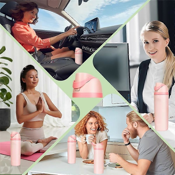 Udskiftningshætte kompatibel med Owala Freesip, One-Touch vandflaske top cap til Owala Cup, BPA-fri, lækagesikker Pink