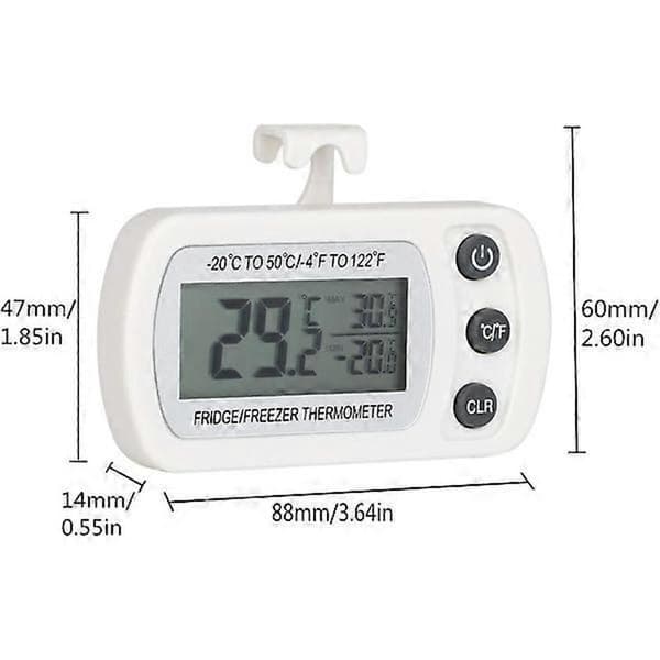 2 STK Digitalt Køleskabs Fryser Termometer Temperatur -20 til 80 Grader Celsius