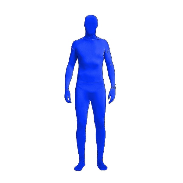 Full bodysuit Unisex Spandex Stretch Voksen Costume Zentai Disappearing Man Body Suit Hk Royal blue 140CM