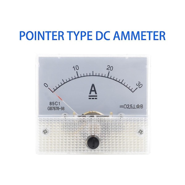 85c1-dc 30a Dc Voltmeter Pekerhode Analog Amperemeter Panelmåler