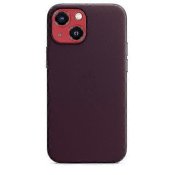 Läderfodral Kompatibelt med Iphone 13 Mini Läderfodral med Magsafe Dark Cherry