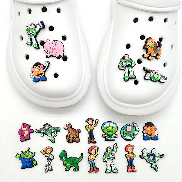 20pcs/set Toy Story Shoe Charms, Croc Clog Shoes Decoration