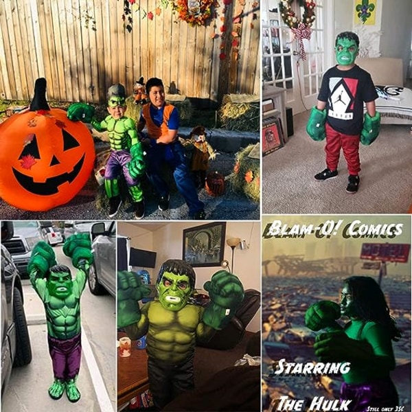 Superheltehandsker Superheltelegetøjsnæver Børn Blødt plys superheltekostumetilbehør Cosplay til drenge Halloween fødselsdagsgave (1 par)