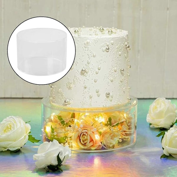 Klar Akryl Rund Kake Stativ Display Bryllup & Fest Cup Cake Holder 25cm