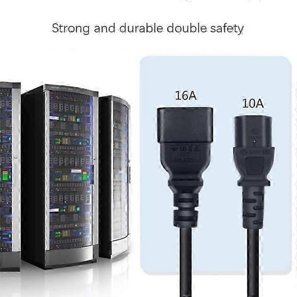 1,8M IEC 320 C13 til C20 strømkabeladapter for PDU UPS svart