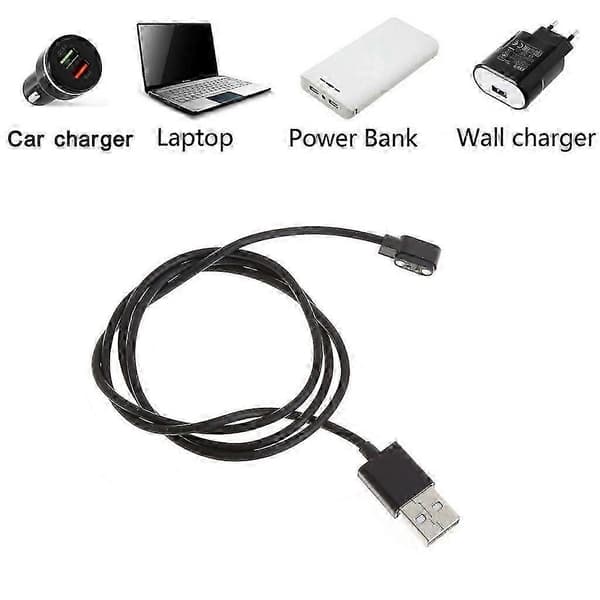 Opladerkabel til Smartwatch Universal USB Magnetisk Opladerkabel Svart