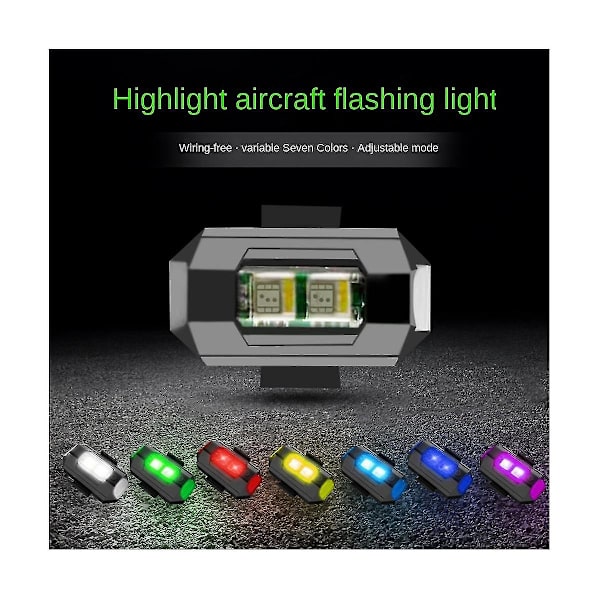 4 kpl 7 väriä Drone Strobe Light USB Led törmäyksenesto pyörän pyrstö Drone Night Fly minisignaali vilkkuva varoitusvalo