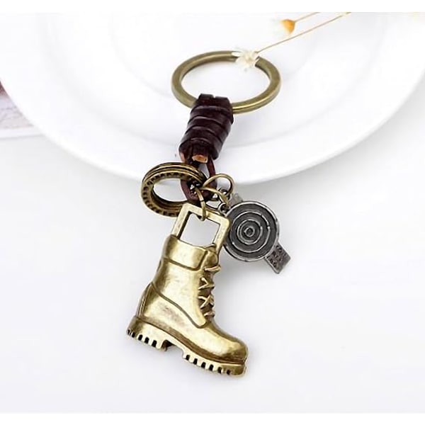 Creative Boots Avaimenperä Miesten Nahkainen Avaimenperä Auton Avaimenperä Tarvikkeet Laukku Riipus Charm Lahja