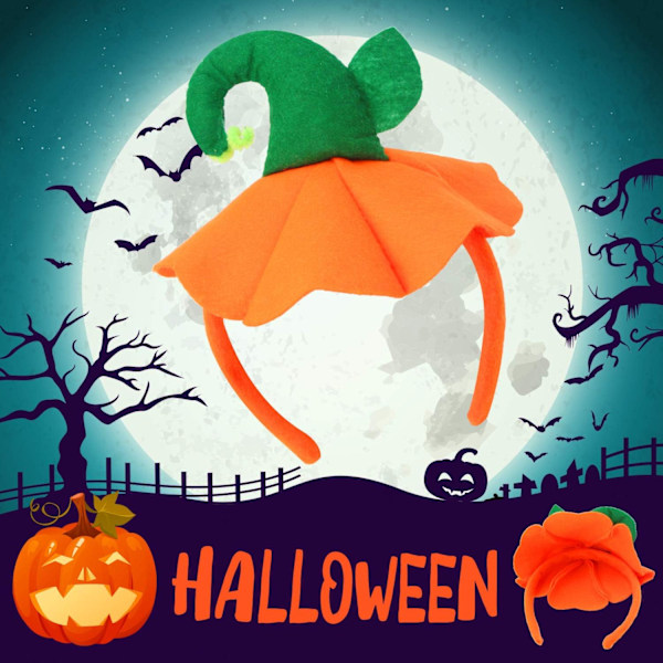 Halloween Gresskar Hodebånd Halloween Kostyme Gresskar Hodeplagg Pumpkin Yellow