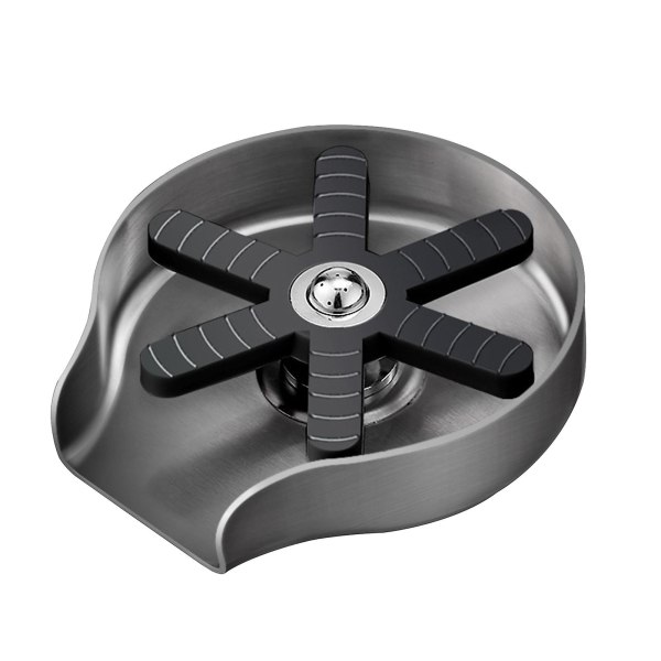 Tyuhe rostfritt stål glassköljare högtryck 9 hål 360 roterande köksbar restaurang diskbänkspress automatisk kopptvättare Grey