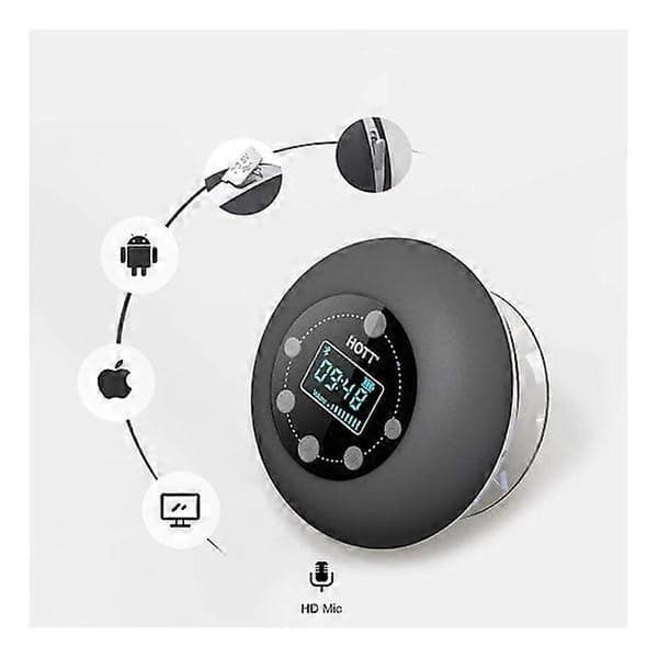 Vanntett dusjradio, trådløs håndfri stereo Bluetooth.